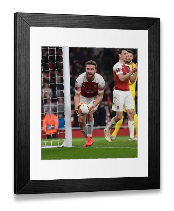 Framed Print : Mustafi's Winning Goal: Arsenal Claims Europa League Triumph over BATE Borisov