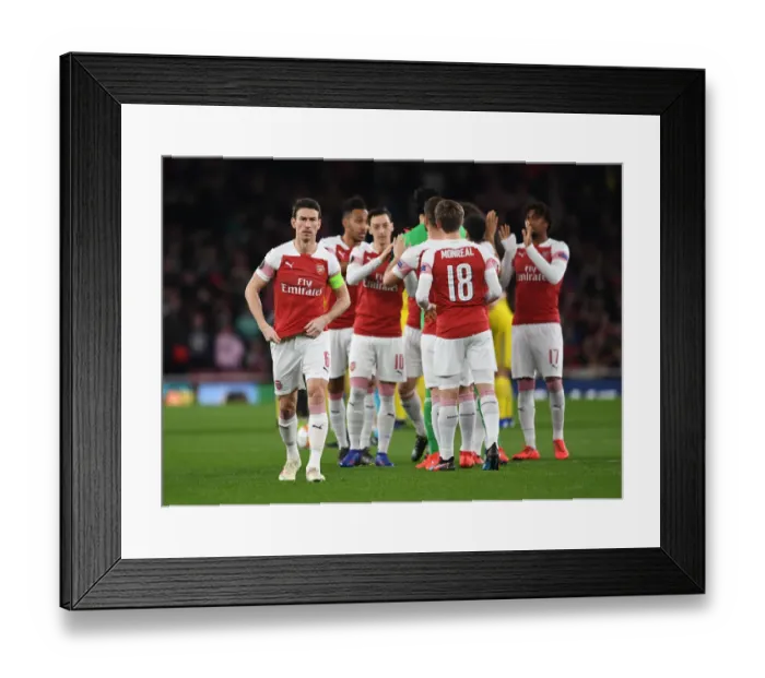 Framed Print : Arsenal's Laurent Koscielny Before Europa League Clash Against BATE Borisov