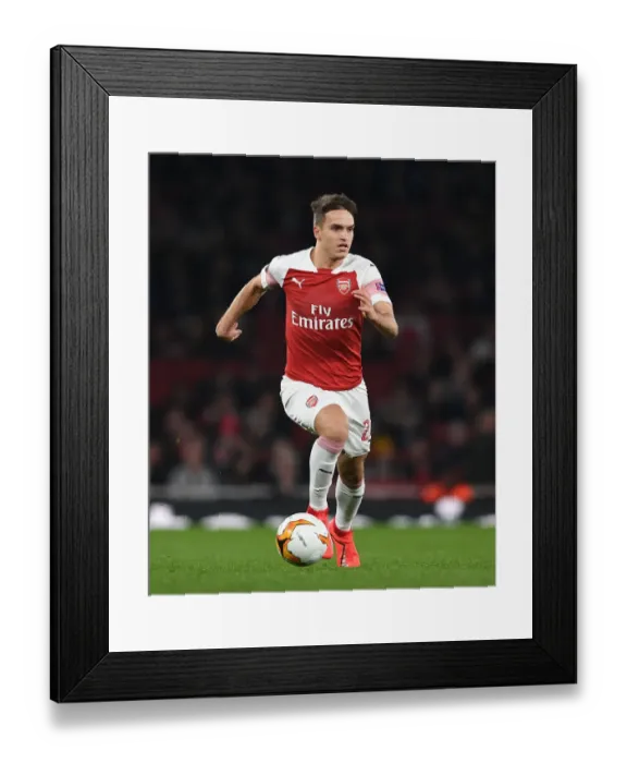 Framed Print : Denis Suarez in Action: Arsenal vs BATE Borisov, Europa League 2018-19