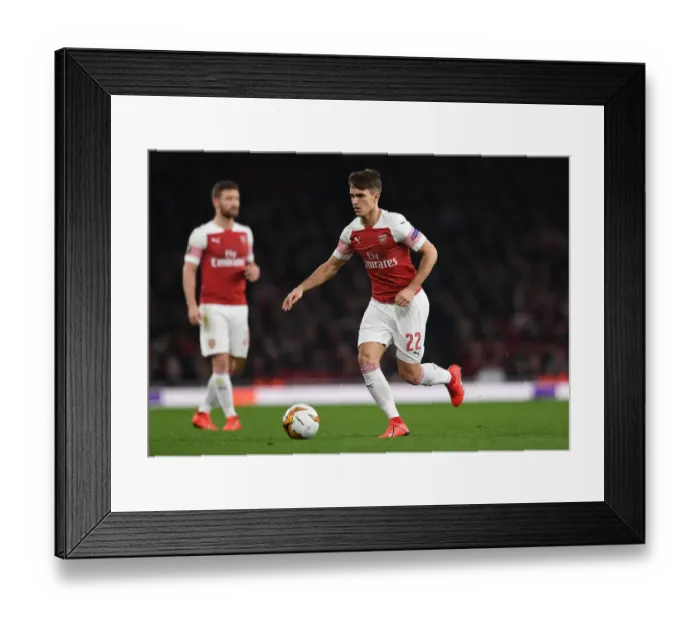 Framed Print : Denis Suarez in Europa League Action: Arsenal vs BATE Borisov