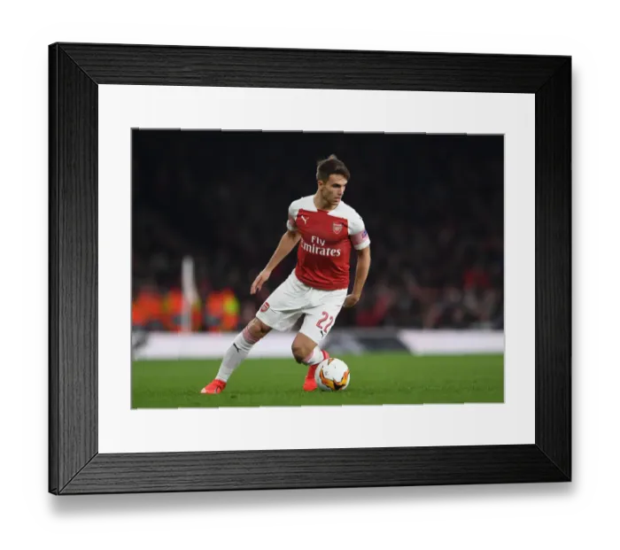 Framed Print : Denis Suarez in Action: Arsenal vs BATE Borisov, Europa League 2018-19