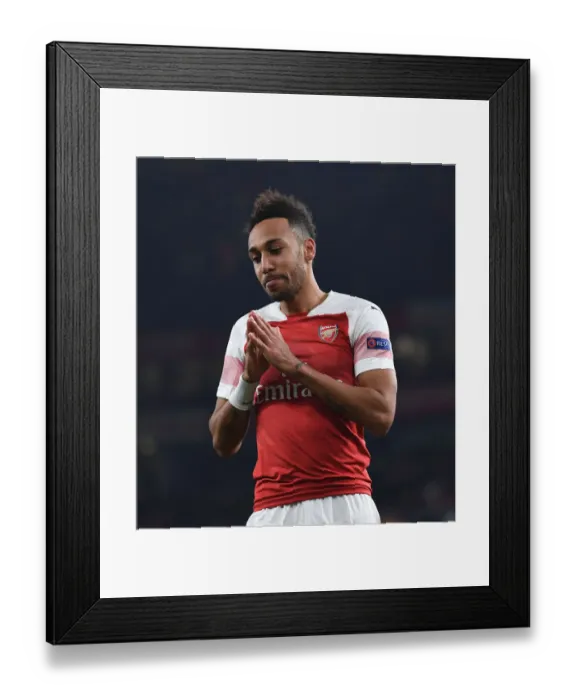 Framed Print : Arsenal's Aubameyang Shines in Europa League Clash against BATE Borisov