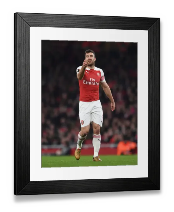 Framed Print : Arsenal's Sokratis Faces Off Against BATE Borisov in Europa League Clash Framed Print : Arsenal's Sokratis Faces Off Against BATE Borisov in Europa League Clash