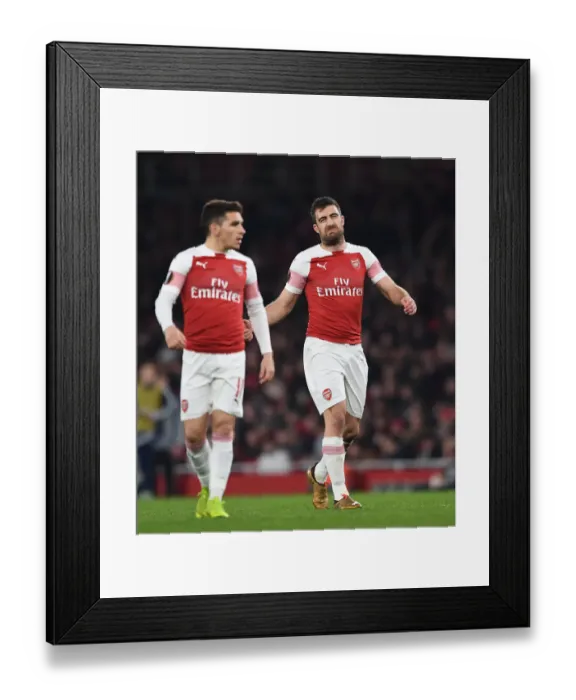 Framed Print : Arsenal's Sokratis in Europa League Action vs BATE Borisov at Emirates Stadium