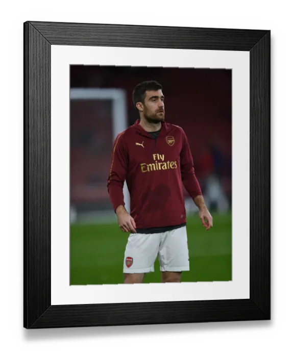 Framed Print : Arsenal's Sokratis Gears Up for Europa League Showdown Against BATE Borisov Framed Print : Arsenal's Sokratis Gears Up for Europa League Showdown Against BATE Borisov