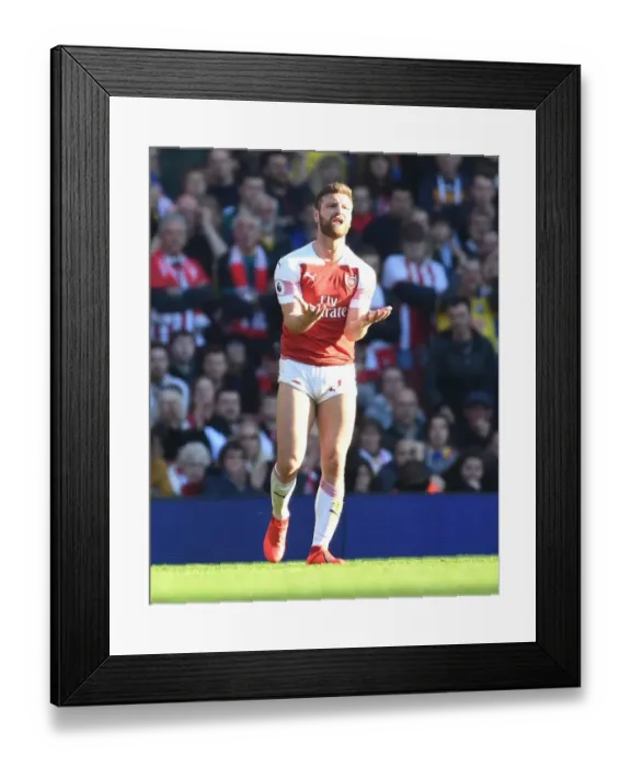 Framed Print : Arsenal's Mustafi in Action: Arsenal vs Southampton, Premier League 2018-19, Emirates Stadium