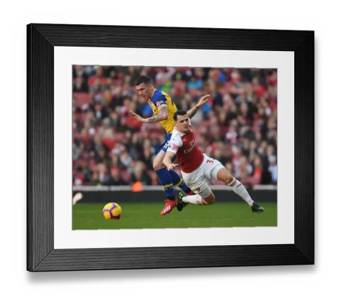 Framed Print : Xhaka vs. Hojbjerg: A Footballing Rivalry Ignites - Arsenal vs. Southampton Framed Print : Xhaka vs. Hojbjerg: A Footballing Rivalry Ignites - Arsenal vs. Southampton