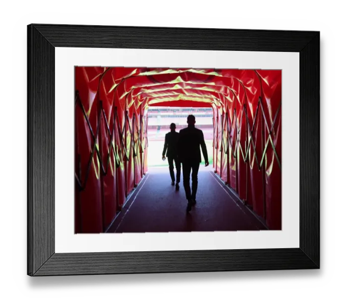 Framed Print : Arsenal FC vs Southampton FC: Pre-Match Moment at Emirates Stadium