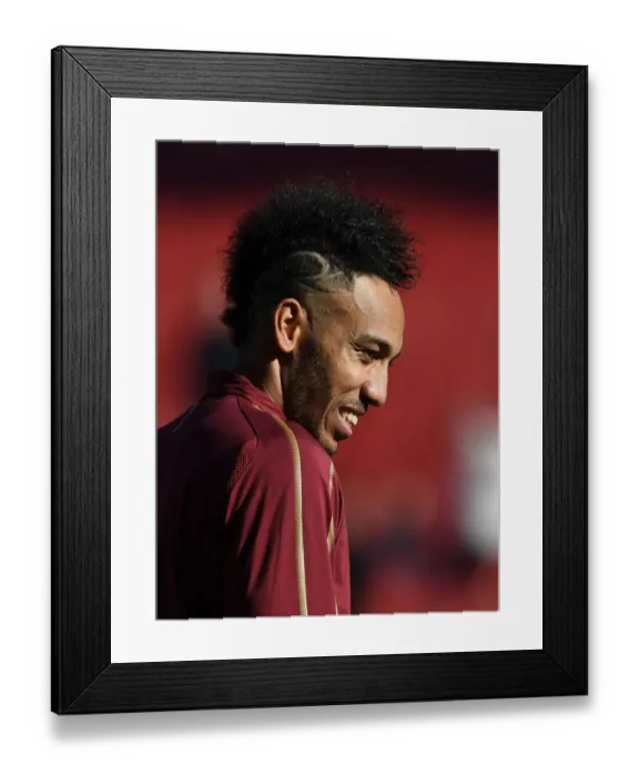 Framed Print : Pierre-Emerick Aubameyang: Arsenal's Ready-to-Roar Striker Ahead of Arsenal vs Southampton Clash