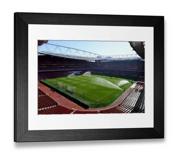 Framed Print : Preparing for Kick-off: Emirates Stadium Gears Up for Arsenal vs. Southampton (2018-19)
