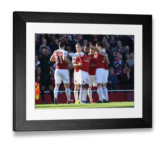 Framed Print : Mkhitaryan's Brilliant Brace: Arsenal Overpower Southampton in Premier League Showdown