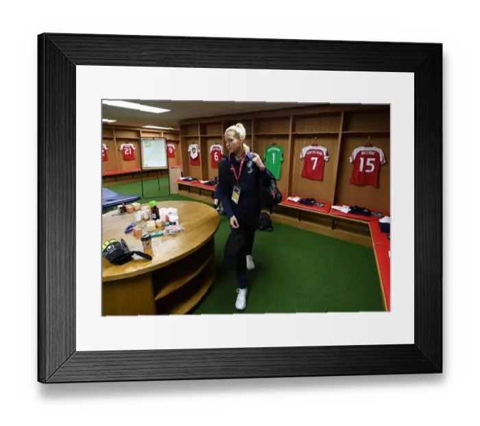 Framed Print : Arsenal's Janni Arnth Prepares for FA WSL Continental Cup Final Showdown against Manchester City Framed Print : Arsenal's Janni Arnth Prepares for FA WSL Continental Cup Final Showdown against Manchester City