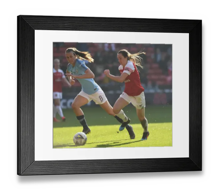 Framed Print : Clash of Stars: Evans vs. Scott - Arsenal FC vs. Manchester City Women's FA WSL Continental Cup Final Framed Print : Clash of Stars: Evans vs. Scott - Arsenal FC vs. Manchester City Women's FA WSL Continental Cup Final