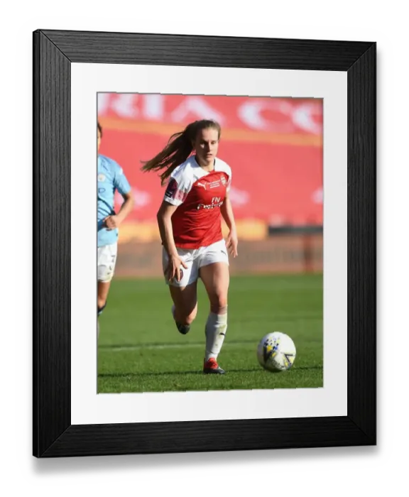 Framed Print : Arsenal's Amelia Hazard Faces Off Against Manchester City in FA WSL Continental Cup Final