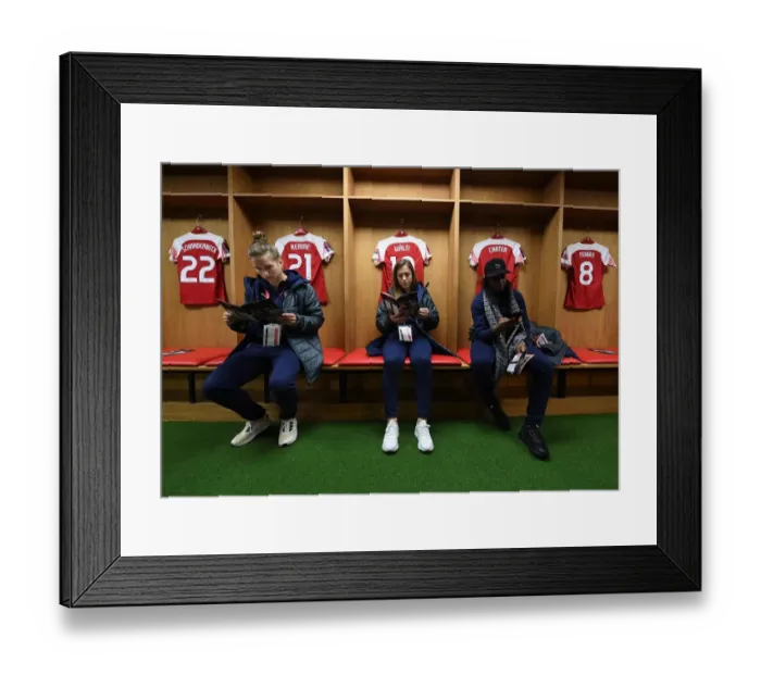 Framed Print : Arsenal Women: Tabea Kemme, Lia Walti, and Danielle Carter Prepare for FA WSL Continental Cup Final Against Manchester City Framed Print : Arsenal Women: Tabea Kemme, Lia Walti, and Danielle Carter Prepare for FA WSL Continental Cup Final Against Manchester City