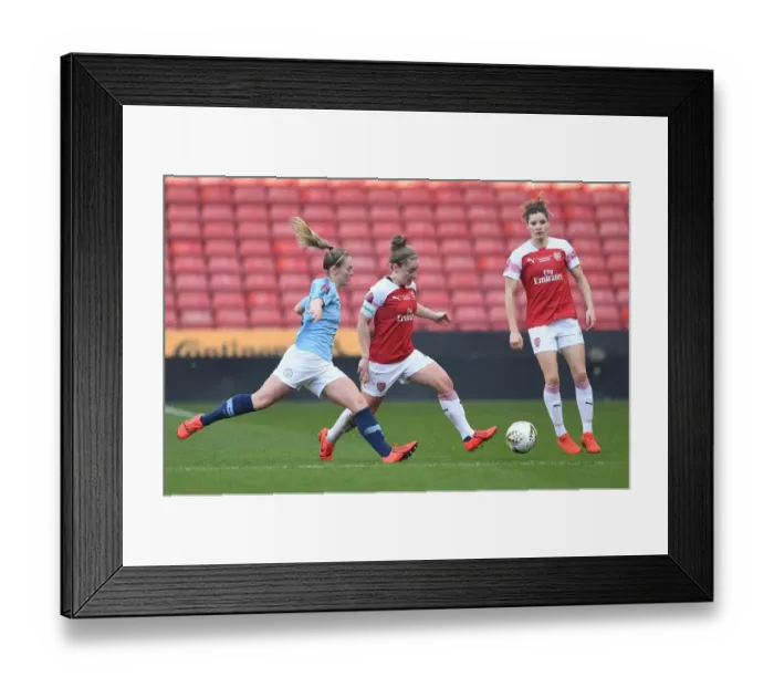 Framed Print : Kim Little (Arsenal) Keira Walsh (Man City)