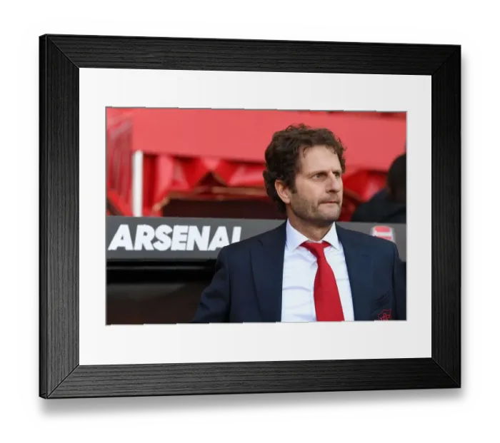 Framed Print : Joe Montemurro, Arsenal Women's Manager: FA Womens Continental League Cup Final vs Manchester City