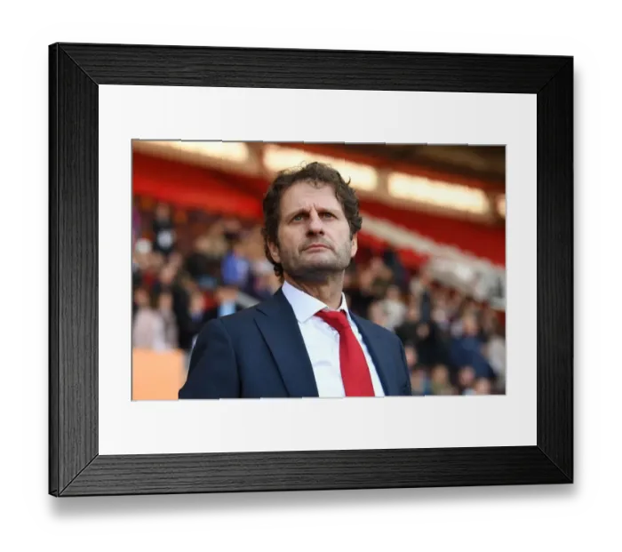 Framed Print : Arsenal's Joe Montemurro Ahead of FA WSL Continental Cup Final vs. Manchester City