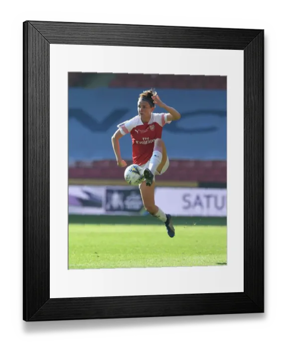 Framed Print : Arsenal's Katrine Veje Faces Off Against Manchester City in FA WSL Continental Cup Final