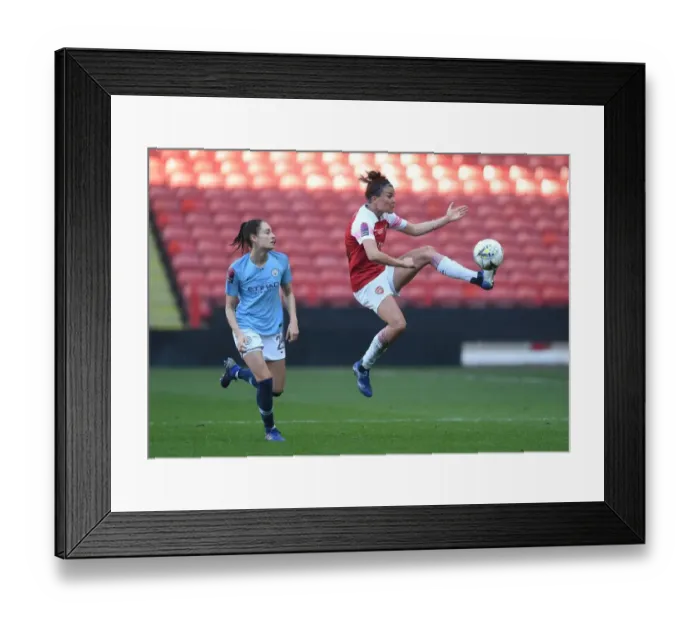Framed Print : A Tight Battle: Veje vs. Wullaert in the Arsenal vs. Manchester City FA WSL Continental Cup Final Framed Print : A Tight Battle: Veje vs. Wullaert in the Arsenal vs. Manchester City FA WSL Continental Cup Final