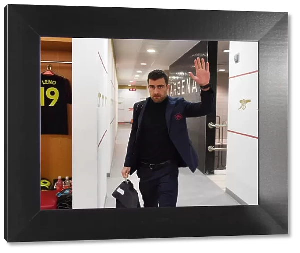 Arsenal FC: Sokratis in the Changing Room Before Arsenal v Bournemouth (2018-19)