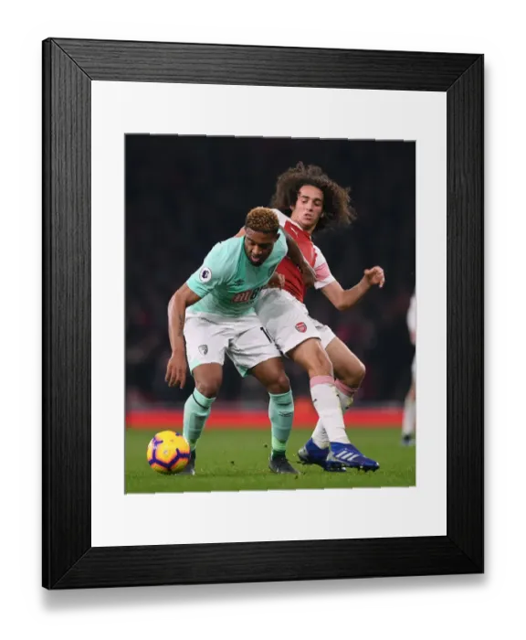 Framed Print : Arsenal vs Bournemouth: Guendouzi vs Ibe - Intense Battle in the Premier League