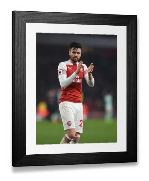 Framed Print : Arsenal's Carl Jenkinson Celebrates with Fans after Victory over Bournemouth Framed Print : Arsenal's Carl Jenkinson Celebrates with Fans after Victory over Bournemouth