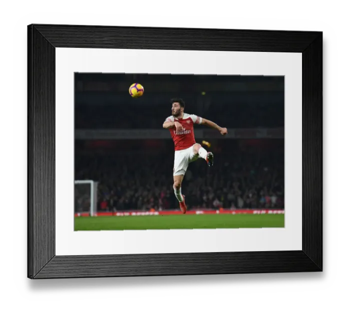 Framed Print : Sead Kolasinac in Action: Arsenal vs AFC Bournemouth, Premier League 2018-19