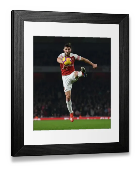Framed Print : Sead Kolasinac: Arsenal's Defensive Powerhouse in Action Against AFC Bournemouth, Premier League 2018-19