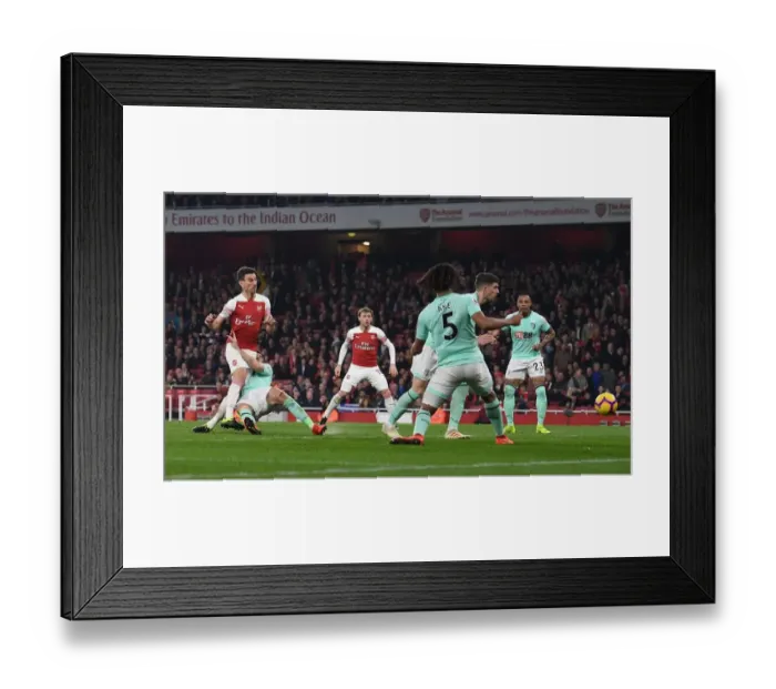 Framed Print : Laurent Koscielny Scores Arsenal's Third Goal vs AFC Bournemouth, Premier League 2018-19 Framed Print : Laurent Koscielny Scores Arsenal's Third Goal vs AFC Bournemouth, Premier League 2018-19