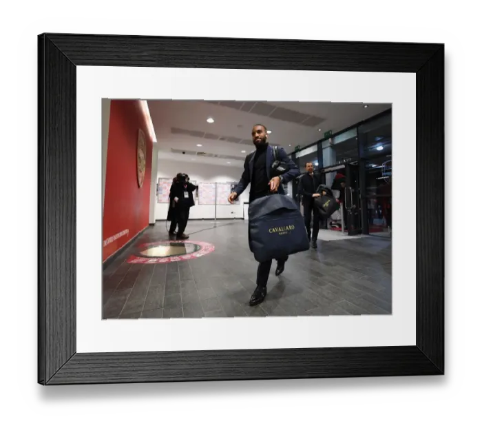 Framed Print : Alexandre Lacazette: Arsenal FC's Focus Against AFC Bournemouth (Premier League, 2019)