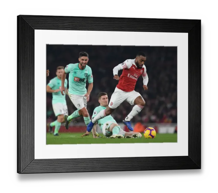 Framed Print : Arsenal's Alexandre Lacazette Breaks Through Bournemouth's Defense