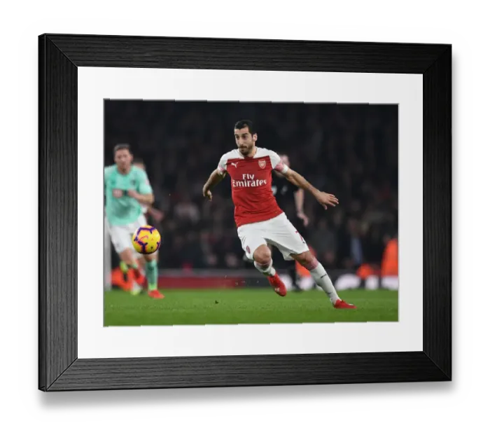 Framed Print : Mkhitaryan in Action: Arsenal vs Bournemouth, Premier League 2018-19
