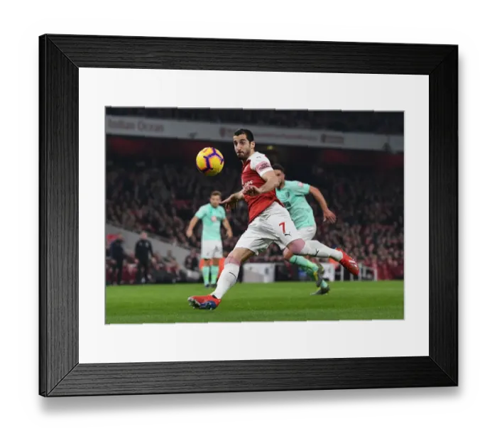 Framed Print : Henrikh Mkhitaryan in Action: Arsenal vs AFC Bournemouth, Premier League 2018-19