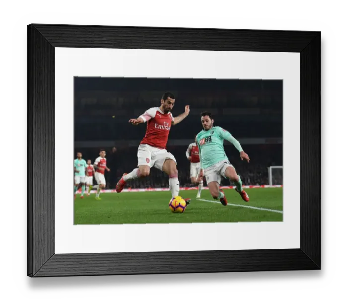 Framed Print : Mkhitaryan vs Smith: Intense Battle at Emirates Stadium - Arsenal vs Bournemouth, Premier League 2018-19 Framed Print : Mkhitaryan vs Smith: Intense Battle at Emirates Stadium - Arsenal vs Bournemouth, Premier League 2018-19
