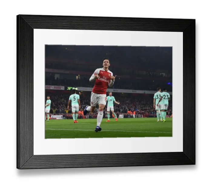 Framed Print : Mesut Ozil's Goal Celebration: Arsenal FC vs AFC Bournemouth, Premier League 2018-19 Framed Print : Mesut Ozil's Goal Celebration: Arsenal FC vs AFC Bournemouth, Premier League 2018-19