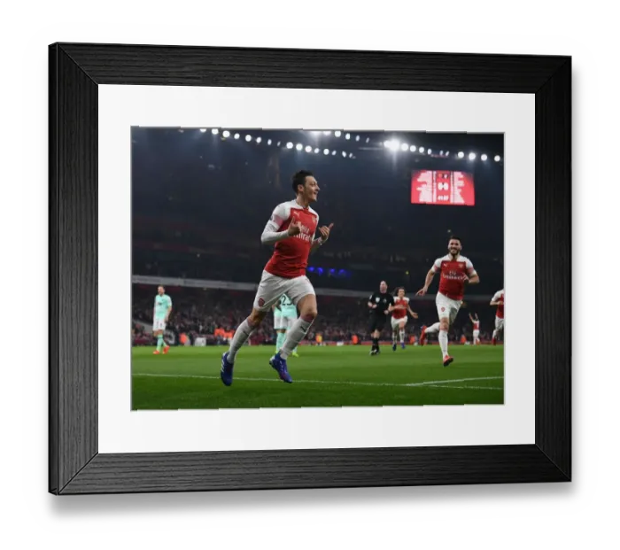 Framed Print : Mesut Ozil Scores: Arsenal vs AFC Bournemouth, Premier League 2018-19