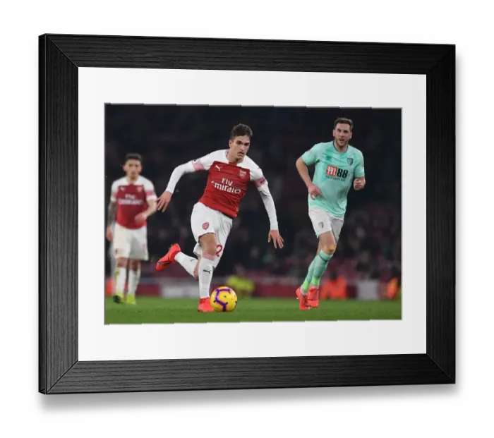 Framed Print : Denis Suarez in Action: Arsenal vs AFC Bournemouth, Premier League 2018-19