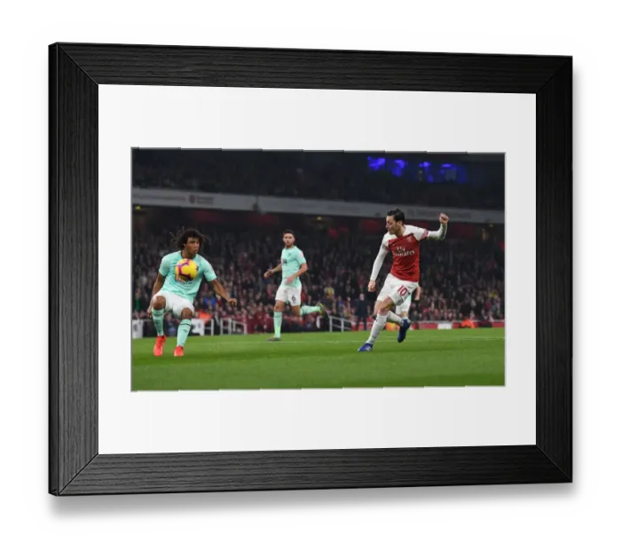 Framed Print : Mesut Ozil Scores: Arsenal's Triumph over AFC Bournemouth, Premier League 2018-19 Framed Print : Mesut Ozil Scores: Arsenal's Triumph over AFC Bournemouth, Premier League 2018-19