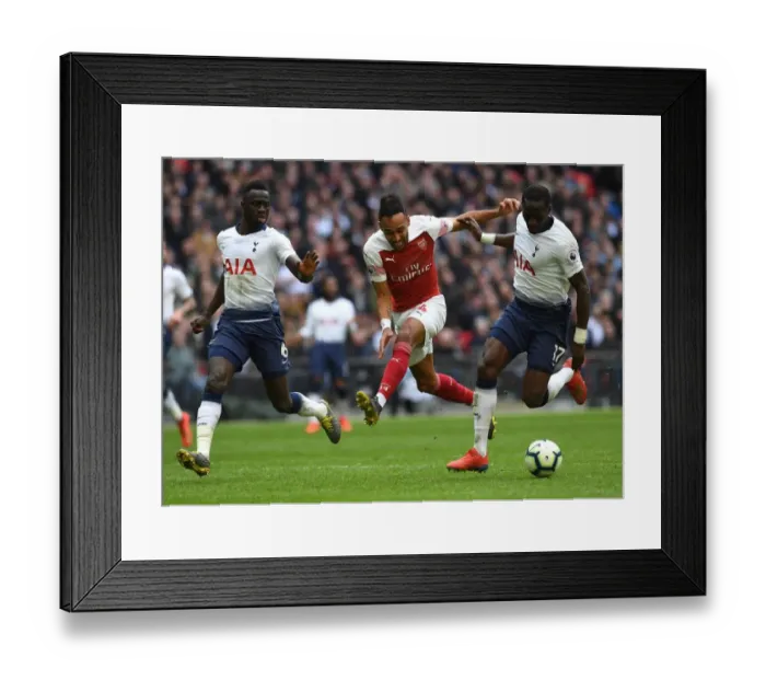 Framed Print : Clash of the Stars: Aubameyang vs. Sanchez & Sissoko - Arsenal vs. Tottenham's Epic Battle at Wembley Stadium, Premier League 2018-19 Framed Print : Clash of the Stars: Aubameyang vs. Sanchez & Sissoko - Arsenal vs. Tottenham's Epic Battle at Wembley Stadium, Premier League 2018-19