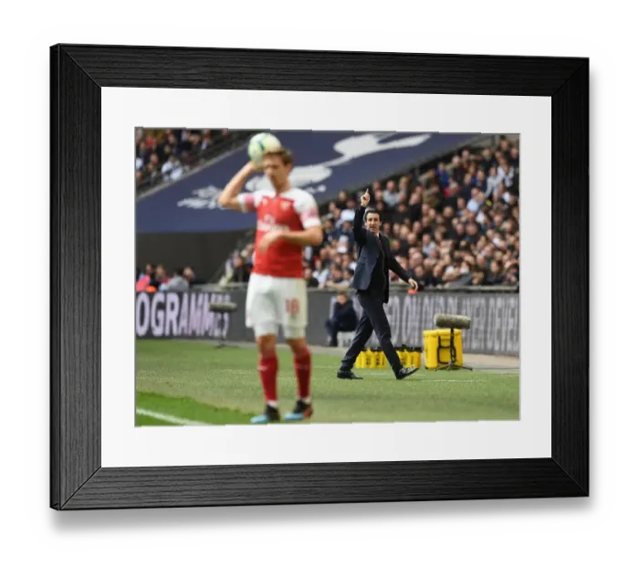Framed Print : Unai Emery vs. Tottenhotpur: Intense Clash in the 2018-19 Premier League