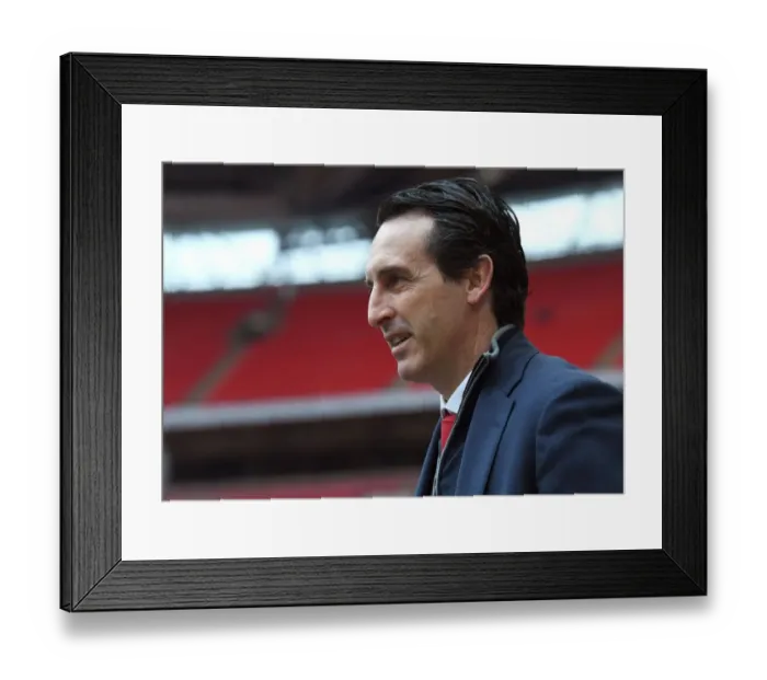 Framed Print : Unai Emery: Arsenal FC at Wembley Against Tottenham Hotspur, Premier League 2018-19
