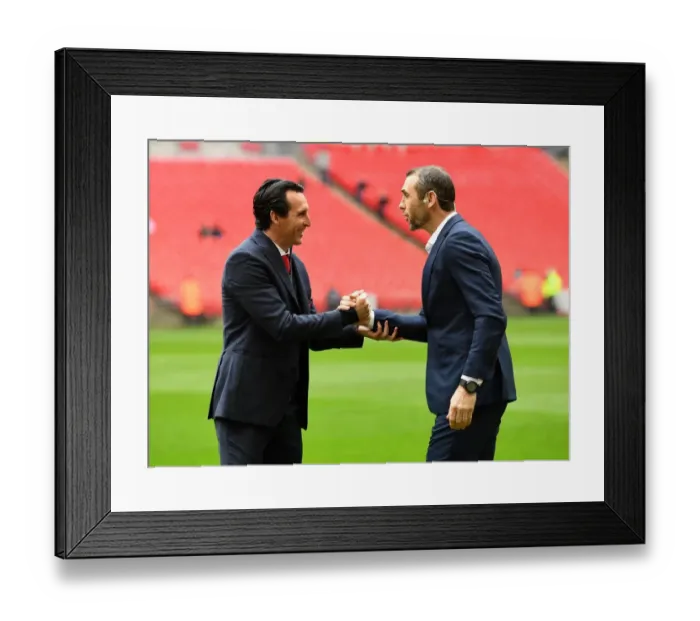 Framed Print : Unai Emery and Martin Keown: A Pre-Match Conversation Before the Arsenal-Tottenham Rivalry Framed Print : Unai Emery and Martin Keown: A Pre-Match Conversation Before the Arsenal-Tottenham Rivalry