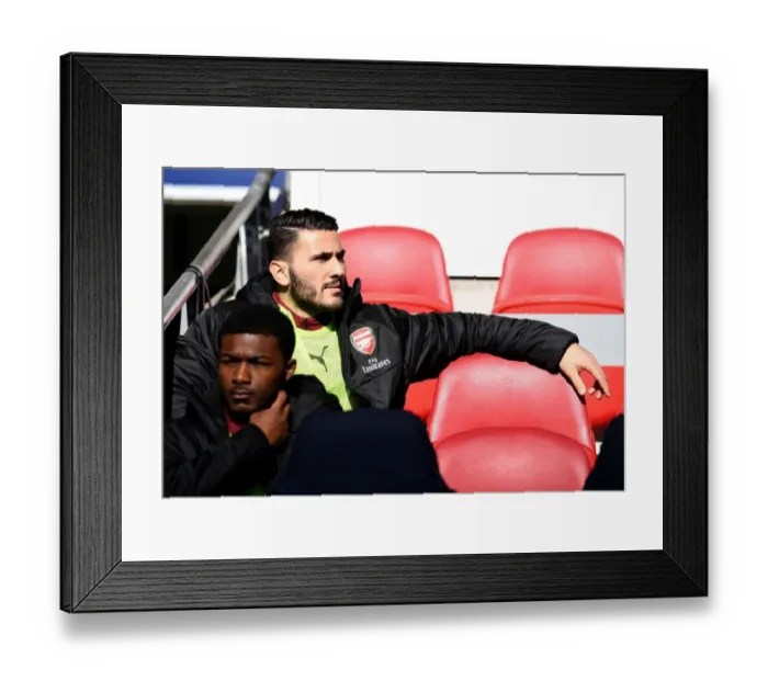 Framed Print : Sead Kolasinac: Arsenal's Defensive Wall Before Tottenham Showdown (Tottenham Hotspur v Arsenal 2018-19)