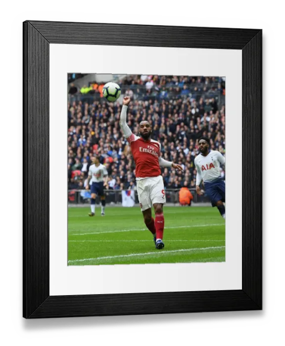 Framed Print : Alexandre Lacazette in Action: Tottenhotpur vs. Arsenal, Premier League 2018-19 Framed Print : Alexandre Lacazette in Action: Tottenhotpur vs. Arsenal, Premier League 2018-19