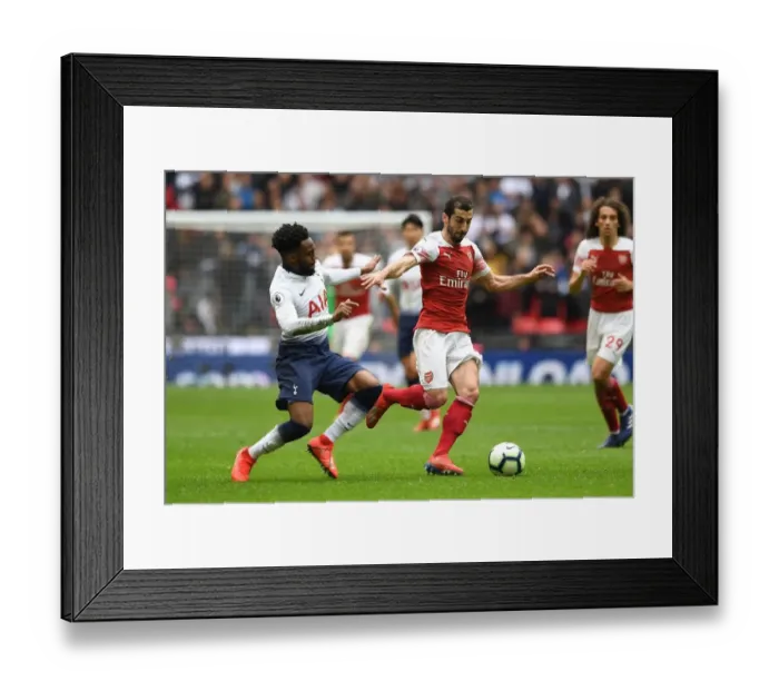 Framed Print : Mkhitaryan vs. Rose: Battle at Wembley - Tottenham vs. Arsenal, Premier League 2019