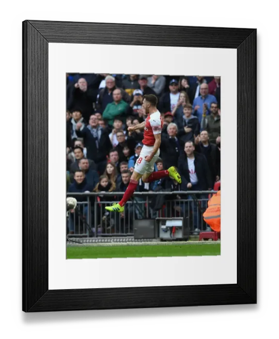 Framed Print : Aaron Ramsey's Thrilling Goal: Arsenal's Victory Over Tottenham Hotspur in the Premier League