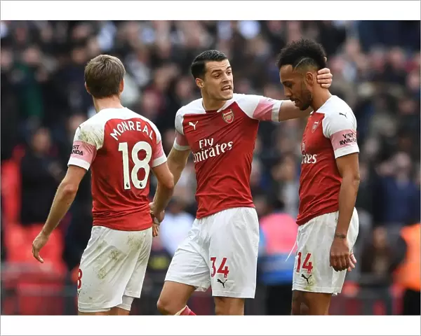Consolation: Xhaka Comforts Aubameyang After Arsenal's Loss to Tottenham