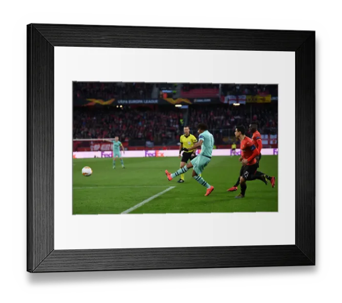 Framed Print : Alex Iwobi Scores the Lone Goal: Stade Rennais vs. Arsenal, UEFA Europa League Round of 16 First Leg (2018-19) Framed Print : Alex Iwobi Scores the Lone Goal: Stade Rennais vs. Arsenal, UEFA Europa League Round of 16 First Leg (2018-19)