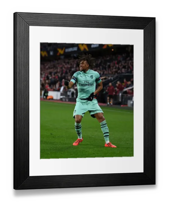 Framed Print : Alex Iwobi's Goal: Arsenal's Victory in Stade Rennais Europa League Clash (2018-19)